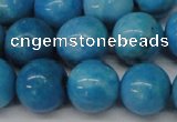 CLR405 15.5 inches 14mm round dyed larimar gemstone beads