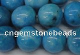 CLR406 15.5 inches 16mm round dyed larimar gemstone beads