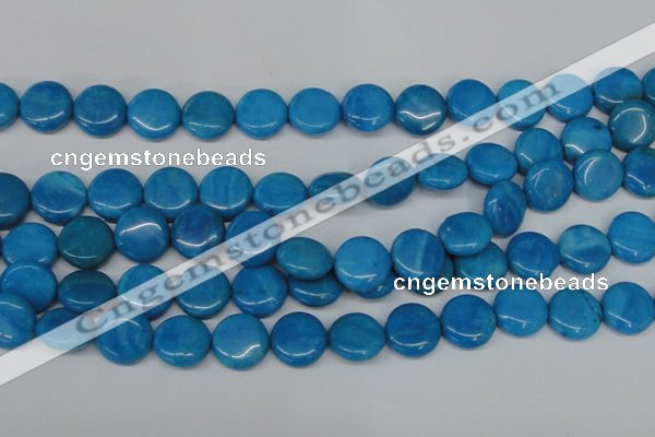 CLR415 15.5 inches 20mm flat round dyed larimar gemstone beads