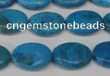 CLR420 15.5 inches 8*12mm oval dyed larimar gemstone beads