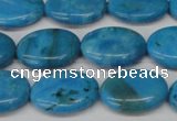 CLR421 15.5 inches 10*14mm oval dyed larimar gemstone beads