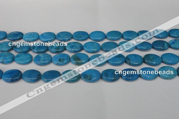 CLR421 15.5 inches 10*14mm oval dyed larimar gemstone beads