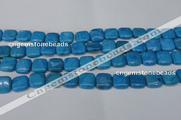 CLR432 15.5 inches 14*14mm square dyed larimar gemstone beads