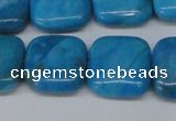 CLR433 15.5 inches 16*16mm square dyed larimar gemstone beads