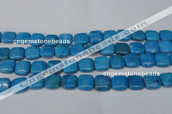 CLR433 15.5 inches 16*16mm square dyed larimar gemstone beads