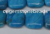 CLR434 15.5 inches 18*18mm square dyed larimar gemstone beads