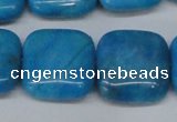 CLR436 15.5 inches 25*25mm square dyed larimar gemstone beads