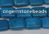 CLR440 15.5 inches 8*12mm rectangle dyed larimar gemstone beads