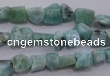 CLR47 15.5 inches 5*7mm – 10*12mm nuggets natural larimar beads