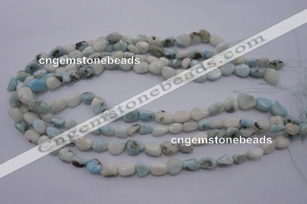 CLR50 15.5 inches 5*7mm – 10*12mm nuggets natural larimar beads