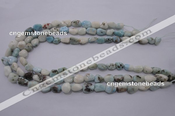 CLR51 15.5 inches 8*10mm – 12*16mm nuggets natural larimar beads