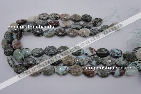 CLR56 15.5 inches 15*20mm oval natural larimar gemstone beads