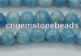 CLR601 15.5 inches 6mm round imitation larimar beads wholesale