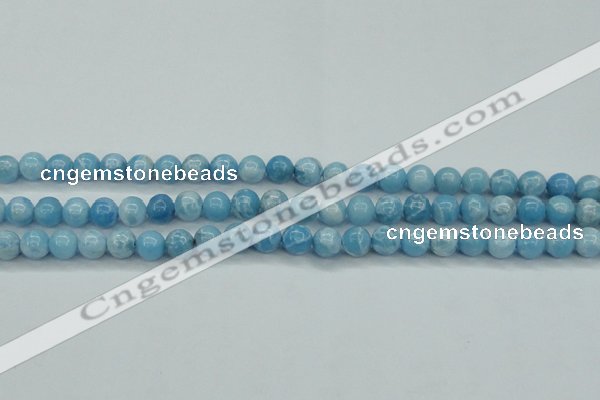 CLR601 15.5 inches 6mm round imitation larimar beads wholesale