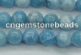 CLR602 15.5 inches 8mm round imitation larimar beads wholesale