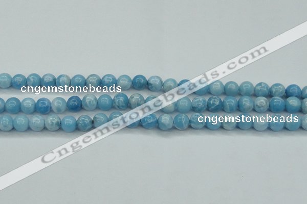CLR602 15.5 inches 8mm round imitation larimar beads wholesale