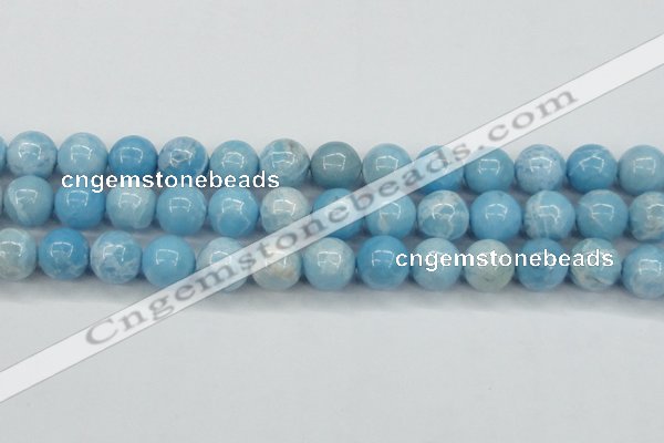 CLR605 15.5 inches 14mm round imitation larimar beads wholesale