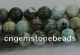 CLR61 15.5 inches 6mm round natural larimar gemstone beads