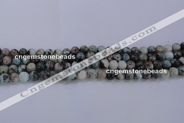 CLR62 15.5 inches 8mm round natural larimar gemstone beads
