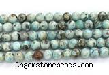 CLR623 15.5 inches 12mm round larimar gemstone beads