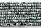 CLR626 15.5 inches 4*6mm rondelle larimar gemstone beads