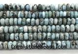 CLR628 15.5 inches 6*10mm rondelle larimar gemstone beads