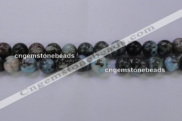 CLR65 15.5 inches 14mm round natural larimar gemstone beads