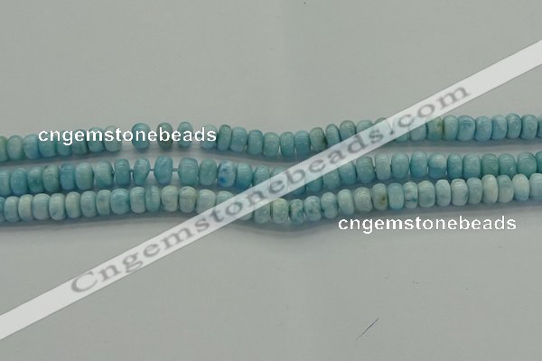 CLR78 15.5 inches 4*6mm rondelle natural larimar gemstone beads