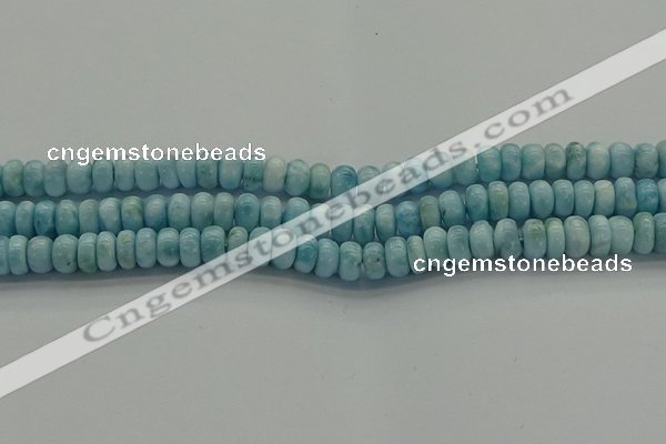 CLR79 15.5 inches 4*7mm rondelle natural larimar gemstone beads