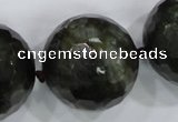 CLS03 15.5 inches 30mm faceted round large black labradorite beads