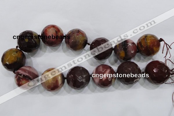 CLS07 15.5 inches 30mm faceted round large mookaite gemstone beads