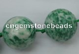 CLS102 15.5 inches 25mm faceted round large Qinghai jade beads