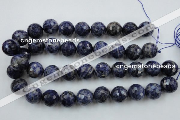 CLS152 15.5 inches 20mm faceted round sodalite gemstone beads