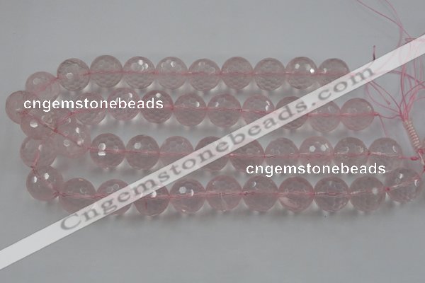 CLS155 15.5 inches 18mm faceted round rose quartz beads