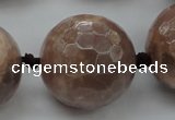 CLS17 15.5 inches 30mm faceted round large moonstone beads