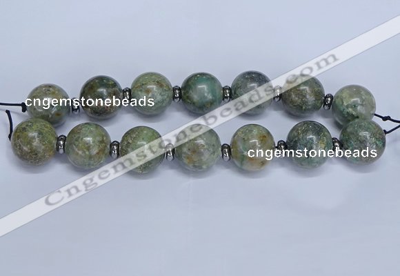 CLS201 7.5 inches 25mm round large Africa stone beads