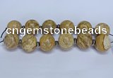 CLS253 7.5 inches 30mm round large picture jasper beads