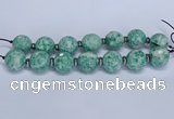 CLS302 7.5 inches 25mm faceted round large Qinghai jade beads