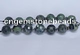 CLS303 7.5 inches 25mm faceted round large kambaba jasper beads