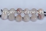 CLS350 7.5 inches 30mm faceted round large pink quartz beads