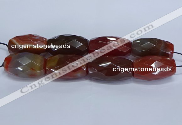 CLS400 7.5 inches 25*45mm faceted rice large red agate beads