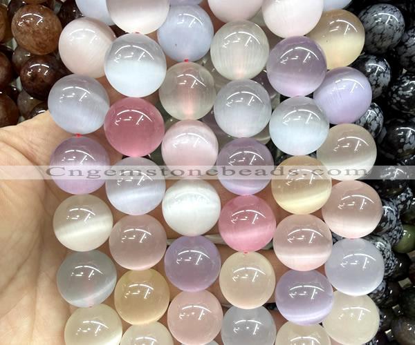 CLS608 15 inches 16mm round colorful selenite beads wholesale