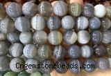 CLS611 15 inches 16mm round grey banded agate gemstone beads