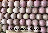 CLS626 15 inches 16mm round pink wooden jasper beads wholesale