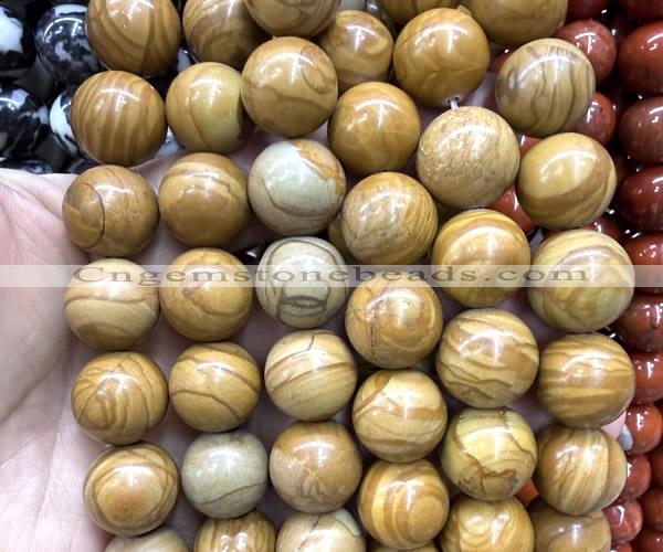 CLS632 15 inches 16mm round wooden jasper beads wholesale