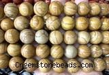 CLS632 15 inches 16mm round wooden jasper beads wholesale