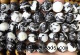 CLS634 15 inches 16mm round black & white jasper beads wholesale