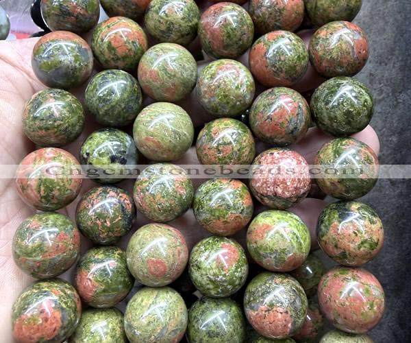 CLS642 15 inches 16mm round unakite gemstone beads wholesale