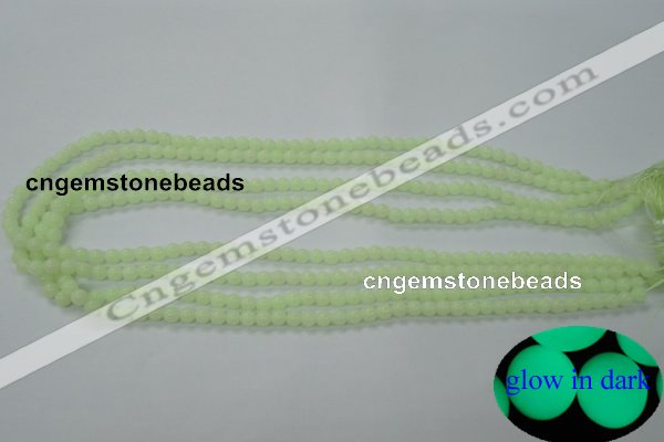 CLU01 15.5 inches 4mm round luminous stone beads wholesale