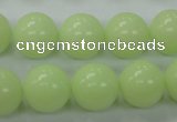 CLU06 15.5 inches 14mm round luminous stone beads wholesale